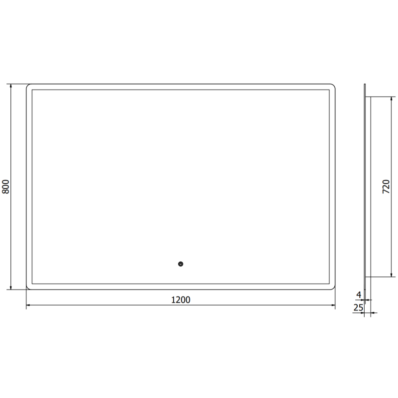 Mexen Navia beleuchteter Badezimmerspiegel 120 x 80 cm, LED 6000K, Antibeschlag - 9803-120-080-611-00