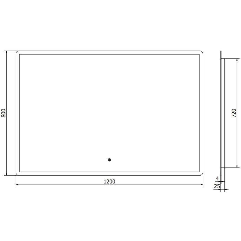 Mexen Navia specchio da bagno retroilluminato 120 x 80 cm, LED 6000K, antiappannamento - 9803-120-080-611-00