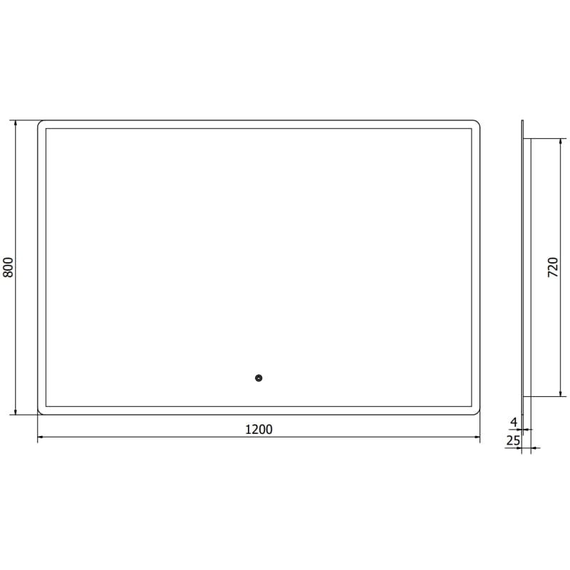 Mexen Navia valgustatud vannitoapeegel 120 x 80 cm, LED 6000K, antifog - 9803-120-080-611-00