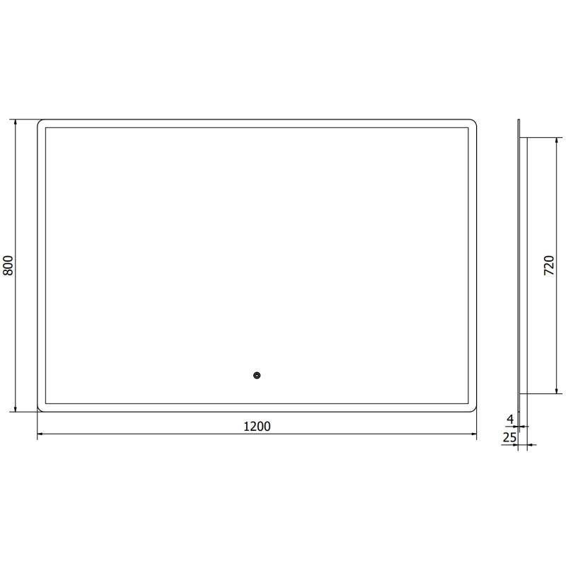 Mexen Navia verlichte badkamerspiegel 120 x 80 cm, LED 6000K, anti-condens - 9803-120-080-611-00