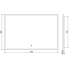 Mexen Navia miroir de salle de bains rétroéclairé 120 x 80 cm, LED 6000K, anti-buée - 9803-120-080-611-00