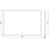 Mexen Navia verlicht badkamerspiegel 120 x 80 cm, LED 6000K, anti-condens - 9803-120-080-611-00