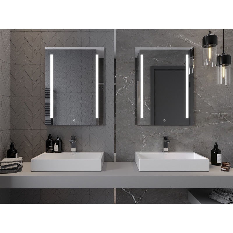 Mexen Remi miroir de salle de bain rétroéclairé 60 x 80 cm, LED 6000K, anti-buée - 9804-060-080-611-00