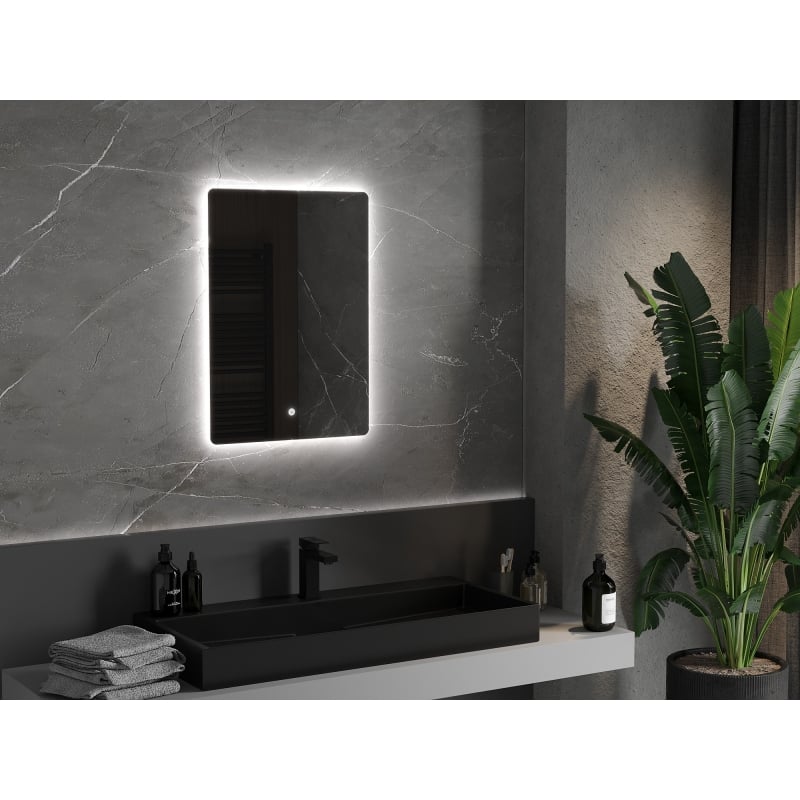 Mexen Sun osvijetljeno kupaonsko ogledalo 50 x 70 cm, LED 6000K, protiv zamagljivanja - 9807-050-070-611-00