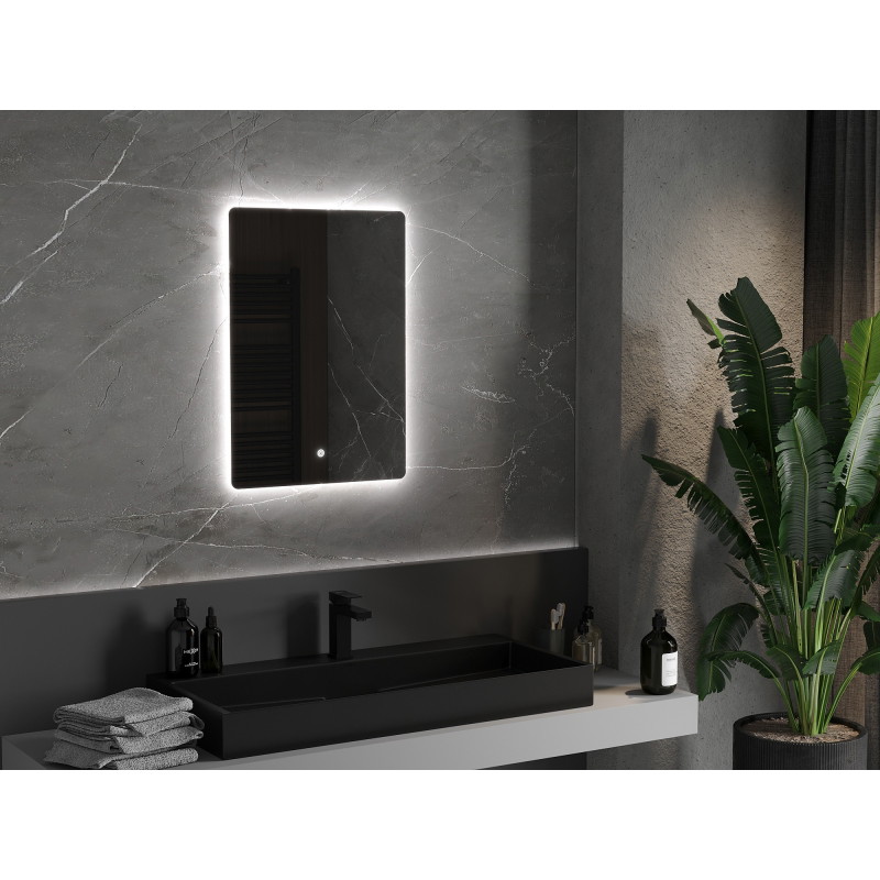 Mexen Sun verlicht badkamer spiegel 50 x 70 cm, LED 6000K, anti-condens - 9807-050-070-611-00