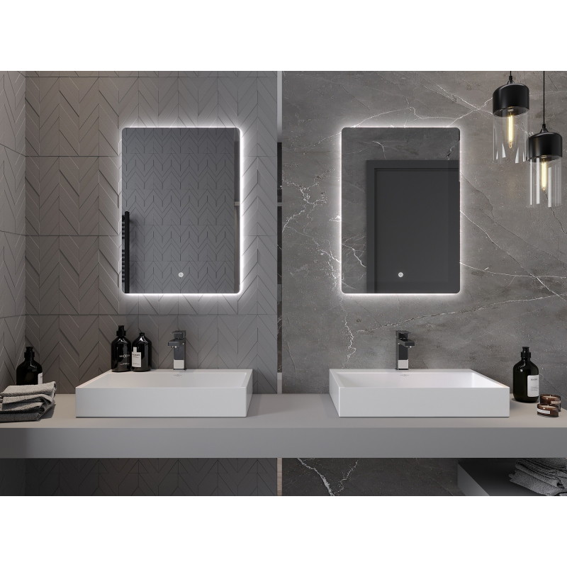 Mexen Sun miroir de salle de bain rétro-éclairé 50 x 70 cm, LED 6000K, antibuée - 9807-050-070-611-00