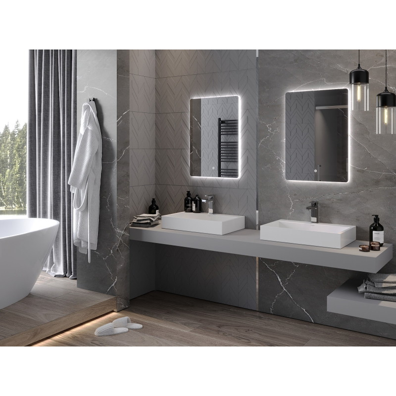 Mexen Sun verlicht badkamer spiegel 50 x 70 cm, LED 6000K, anti-condens - 9807-050-070-611-00