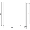 Mexen Sun lustro łazienkowe podświetlane 60 x 80 cm, LED 6000K, antypara - 9807-060-080-611-00