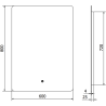 Mexen Sun verlichte badkamerspiegel 60 x 80 cm, LED 6000K, antivlamp - 9807-060-080-611-00