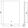 Mexen Sun miroir de salle de bain rétro-éclairé 50 x 70 cm, LED 6000K, antibuée - 9807-050-070-611-00