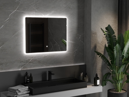 Mexen Sun osvijetljeno kupaonsko ogledalo 80 x 60 cm, LED 6000K, protiv magle - 9807-080-060-611-00