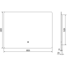 Mexen Sun beleuchteter Badezimmer-Spiegel 80 x 60 cm, LED 6000K, Antibeschlag - 9807-080-060-611-00