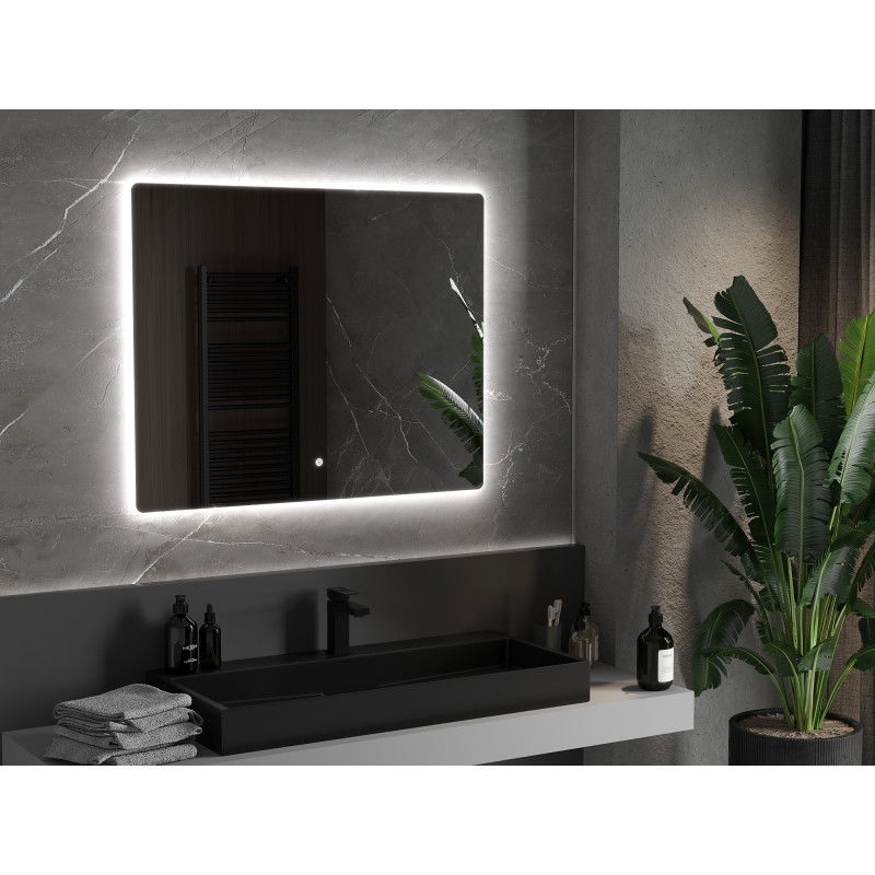 Mexen Sun specchio da bagno retroilluminato 100 x 80 cm, LED 6000K, antiappannamento - 9807-100-080-611-00