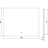 Mexen Sun miroir de salle de bain éclairé 100 x 80 cm, LED 6000K, antibuée - 9807-100-080-611-00