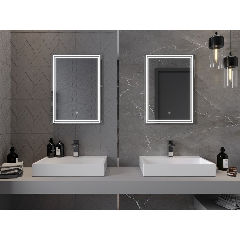 Mexen Taco lustro łazienkowe podświetlane 50 x 70 cm, LED 6000K, antypara - 9805-050-070-611-00