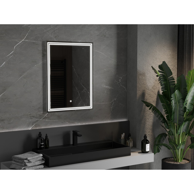 Mexen Taco badkamerspiegel verlicht 60 x 80 cm, LED 6000K, antidamp - 9805-060-080-611-00