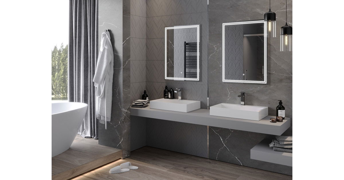 Mexen Taco lustro łazienkowe podświetlane 60 x 80 cm, LED 6000K