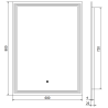 Mexen Taco beleuchteter Badezimmerspiegel 60 x 80 cm, LED 6000K, Antibeschlag - 9805-060-080-611-00