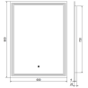 Mexen Taco valgustatud vannitoa peegel 60 x 80 cm, LED 6000K, udukindel - 9805-060-080-611-00