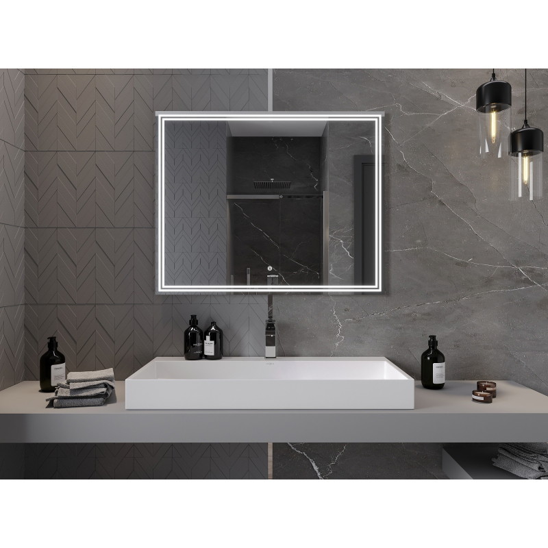 Mexen Taco espejo de baño iluminado 100 x 80 cm, LED 6000K, antivaho - 9805-100-080-611-00