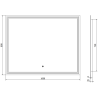 Mexen Taco beleuchteter Badezimmerspiegel 100 x 80 cm, LED 6000K, Antibeschlag - 9805-100-080-611-00