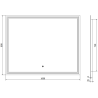 Mexen Taco valgustusega vannitoa peegel 100 x 80 cm, LED 6000K, udutõke - 9805-100-080-611-00