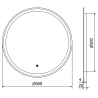 Mexen Gobi beleuchteter Badezimmerspiegel, rund 60 cm, LED 6000K, Antibeschlag - 9801-060-060-611-00