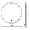 Mexen Gobi ronde verlichte badkamerspiegel, 60 cm, LED 6000K, antidamp - 9801-060-060-611-00