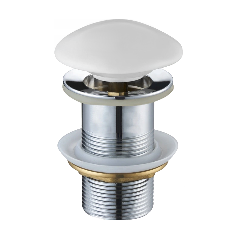 Mexen bouchon clic-clac rond, blanc céramique mat - 79910-01