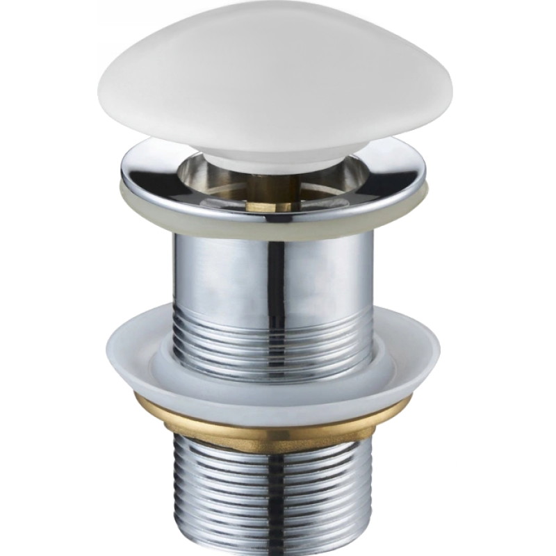 Mexen bouchon click-clack rond, blanc céramique mat - 79910-01