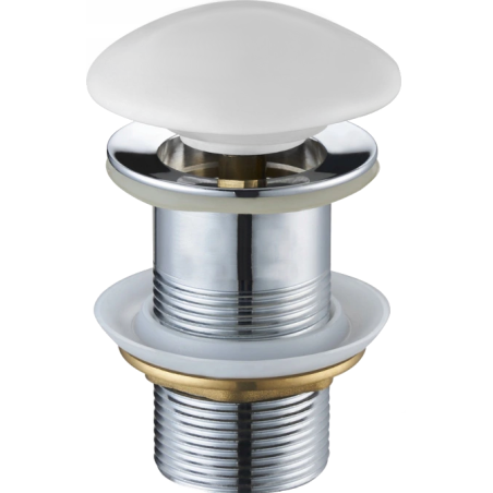 Mexen bouchon clic-clac rond, blanc céramique mat - 79910-01