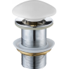 Mexen bouchon clic-clac rond, blanc céramique mat - 79910-01