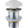 Mexen klik-klak ronde stop, witte keramische mat - 79910-01