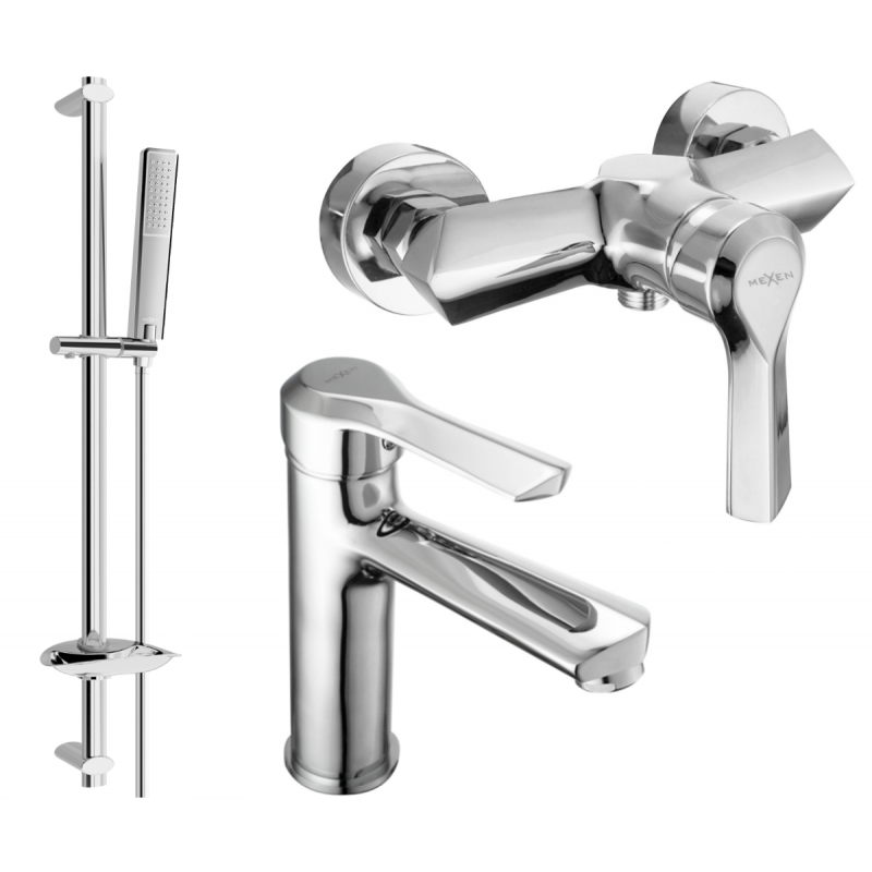 Mexen Sabre DB72 doucheset, chroom - 72104DB72-00