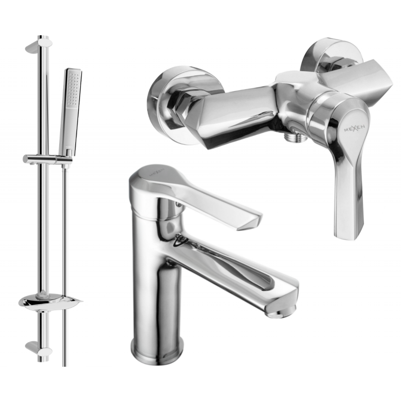 Mexen Sabre DB72 shower set, chrome - 72104DB72-00