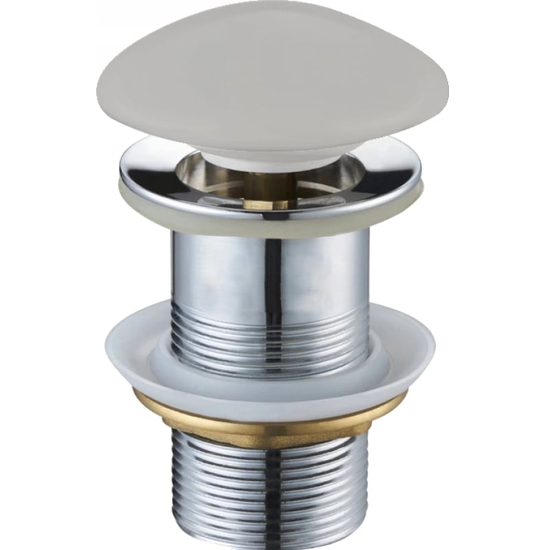 Mexen round click-clack drain plug, matte gray ceramic - 79910-67