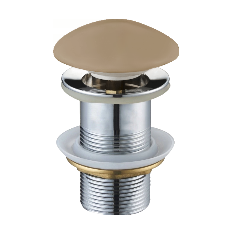 Mexen click-clack plug round, cappuccino ceramic matte - 79910-64