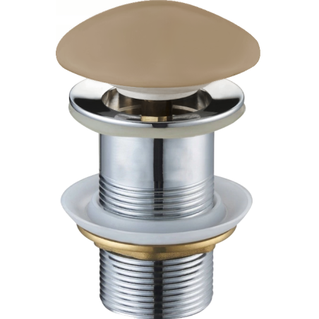 Mexen rund klickklack-plugg, cappuccino keramiskt matt - 79910-64