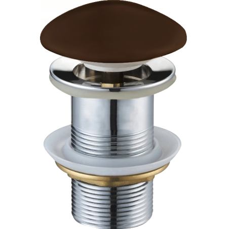 Mexen Round Click-Clack Plug, Brown Matte Ceramic - 79910-68
