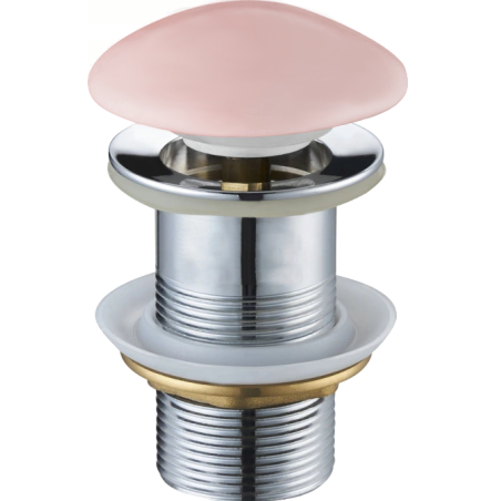 Mexen Runder Klick-Klack-Stöpsel, rosa Keramik matt - 79910-44