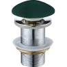 Mexen click-clack plug round, dark green ceramic matte - 79910-47