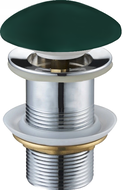 Mexen round click-clack drain stopper, dark green ceramic matte - 79910-47