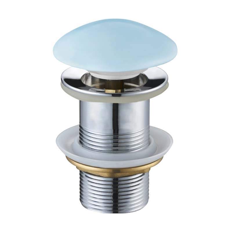 Mexen tappo click-clack rotondo, blu ceramico opaco - 79910-49