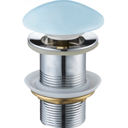 Mexen tappo click-clack rotondo, blu ceramico opaco - 79910-49