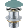 Mexen click-clack round plug, light green ceramic matte - 79910-48