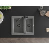 Mexen Carlos zlewozmywak granitowy 1,5-komorowy z baterią kuchenną Carla, szary - 6518-71-670700-70-B
