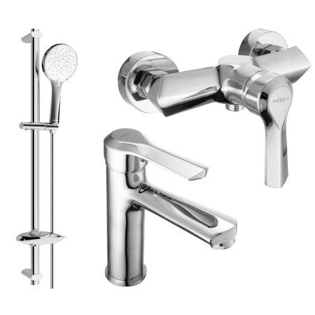 Mexen Sabre DB74 shower set, chrome - 72104DB74-00