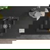 Mexen Carlos 1.5-bowl granite sink with Carla kitchen tap, black speckled - 6518-76-670700-76