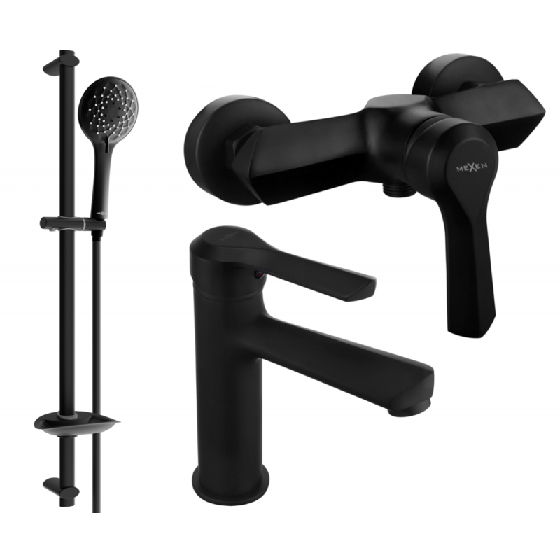 Mexen Sabre DB74 ensemble de douche, noir - 72104DB74-70