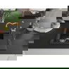 Mexen Enzo Granitspüle 1-beckig mit Abtropffläche und Küchenarmatur Carla, schwarz/silber metallic - 6506-73-670700-00